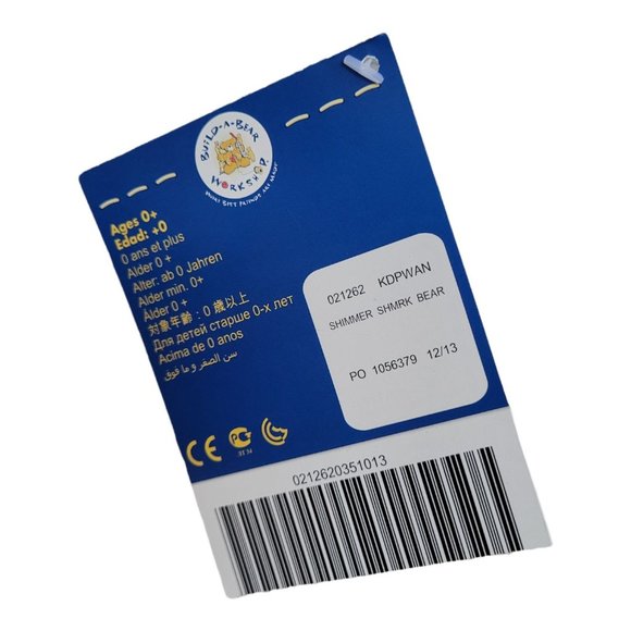 Shimmer Shamrock Clovers 2013 Bear Build A Bear Workshop 17" Retired - Picture 9 of 12